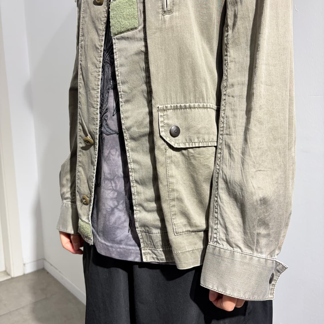 PPFM 카키 해골 스컬 자켓 상품이미지3