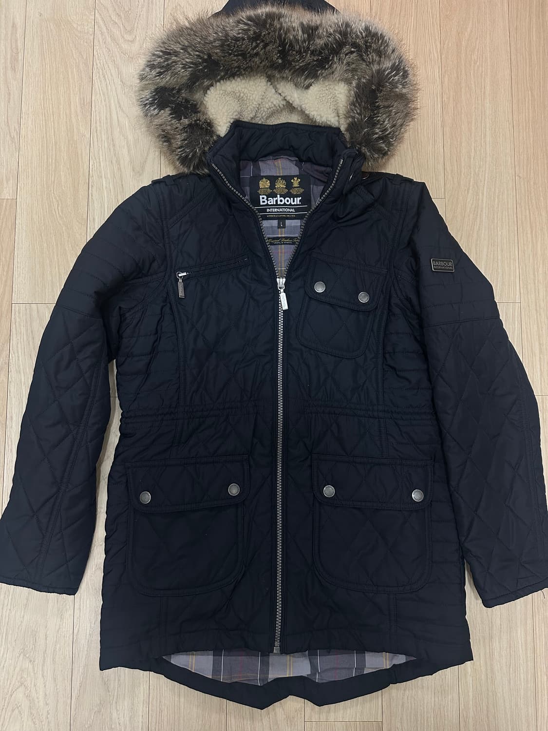 바버 모자 탈부착 퀄팅 헌팅자켓 s  상품이미지1