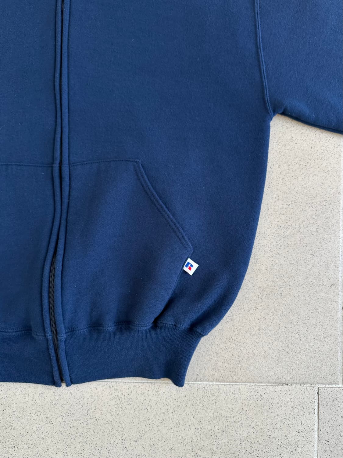 90s 빈티지 러셀 후드집업 네이비 M USA 상품이미지3