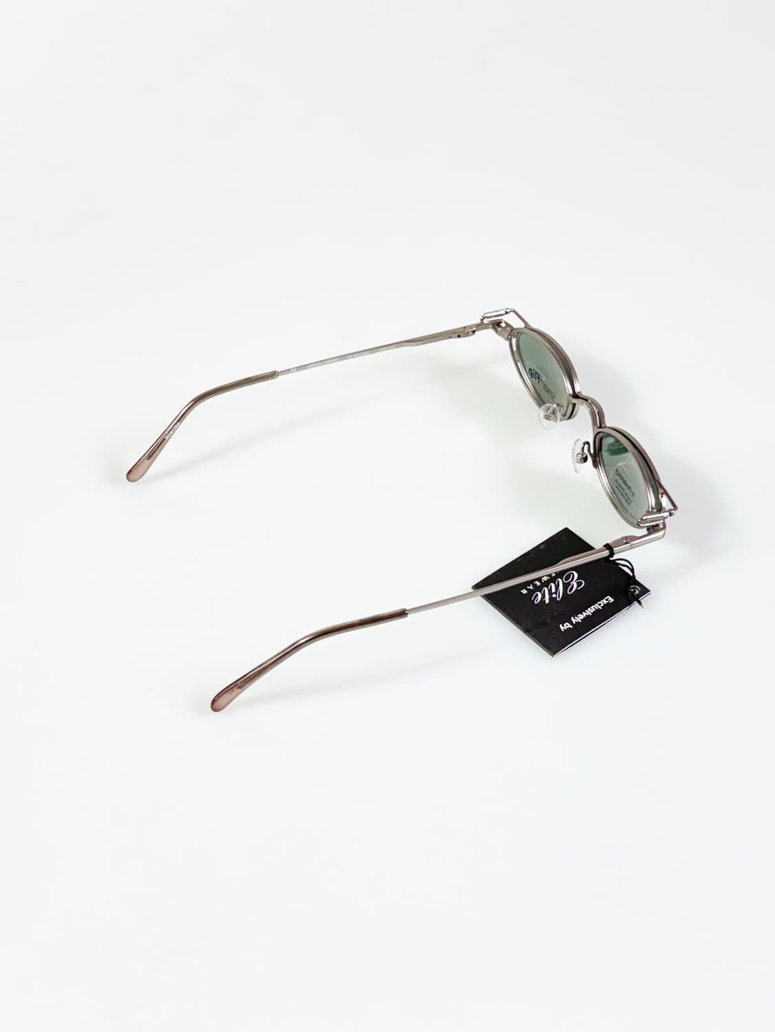 미국제 ELITE 클립온 실버메탈 슬림 오벌 프레임 빈티지 안경 상품이미지5