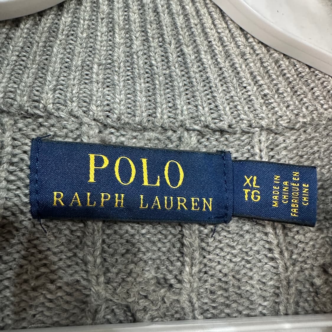 폴로랄프로렌 반집업 니트 XL 상품이미지4
