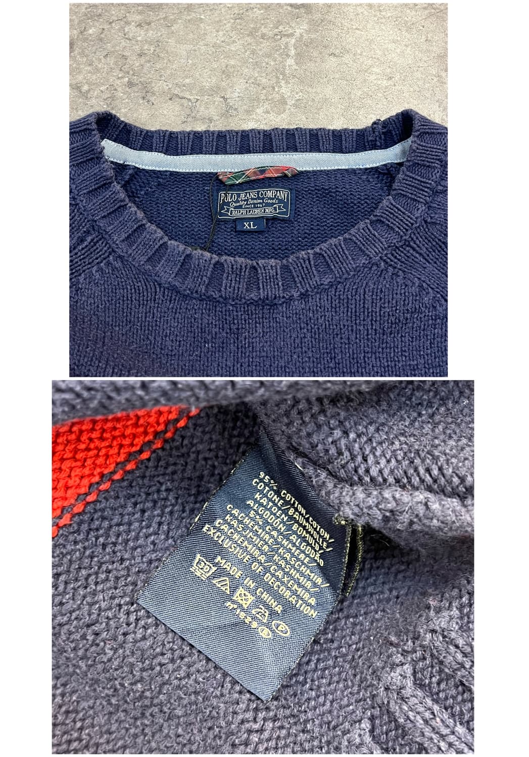 폴로 진스 스트라이프 니트 퍼플 XL #csz2182 상품이미지4