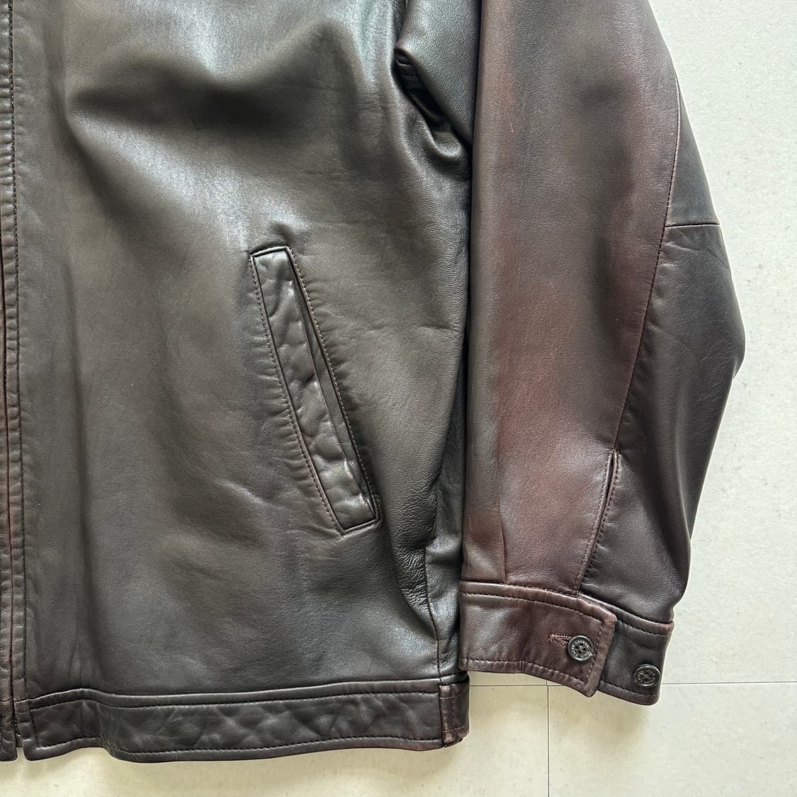 폴로 랄프로렌 가죽 레더 블루종 해링턴 자켓 M 상품이미지3