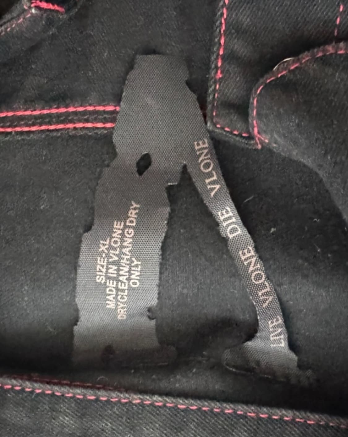 [XL]브이론 프렌즈데님 자켓 레드 상품이미지3