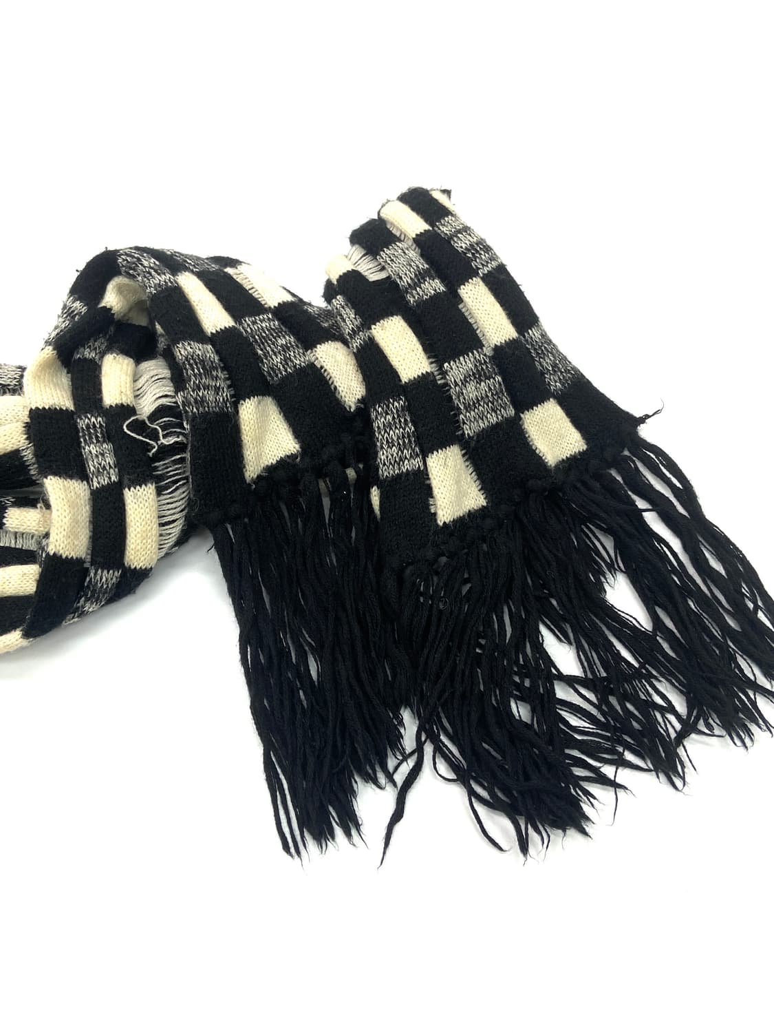 Black Checkered Soft Muffler 상품이미지4