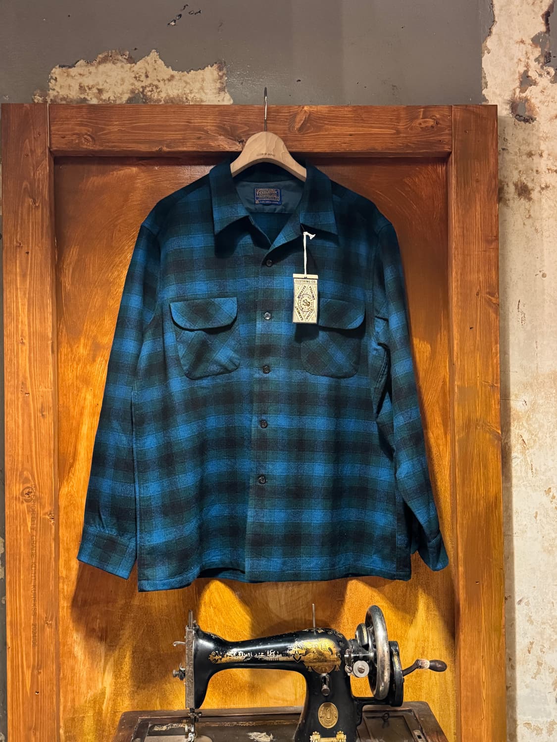60s 펜들턴 옴브레체크 보드셔츠 (XL) 상품이미지1