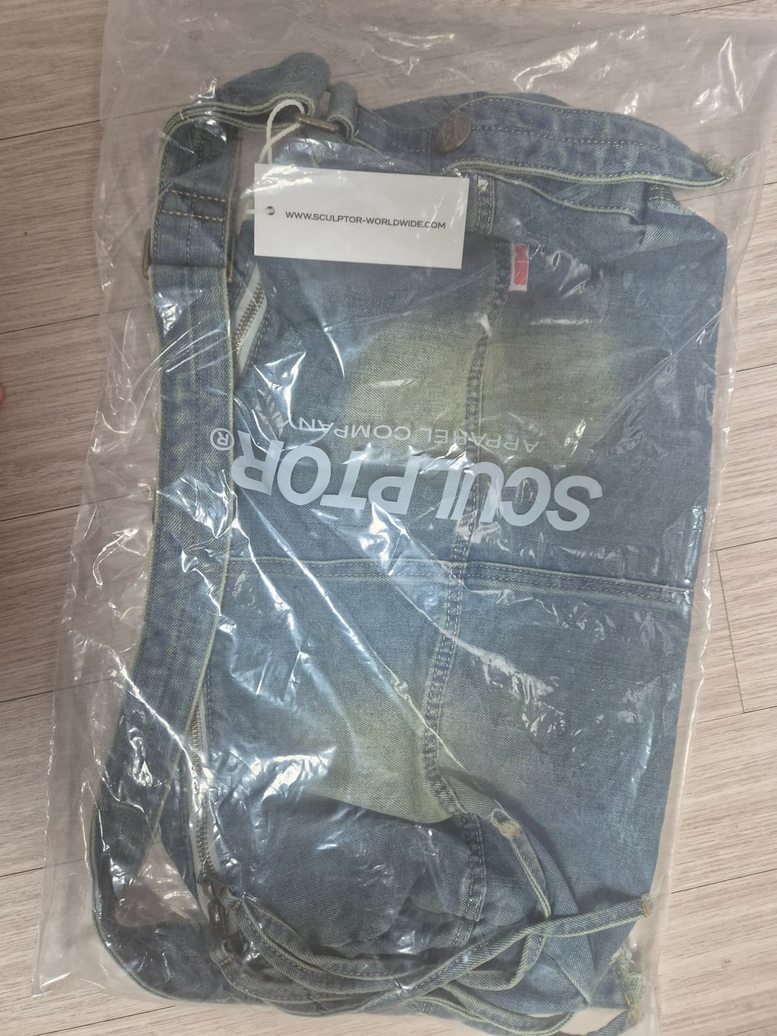 새상품 스컬프터 빈티지 데님 더플백 미드블루 상품이미지3