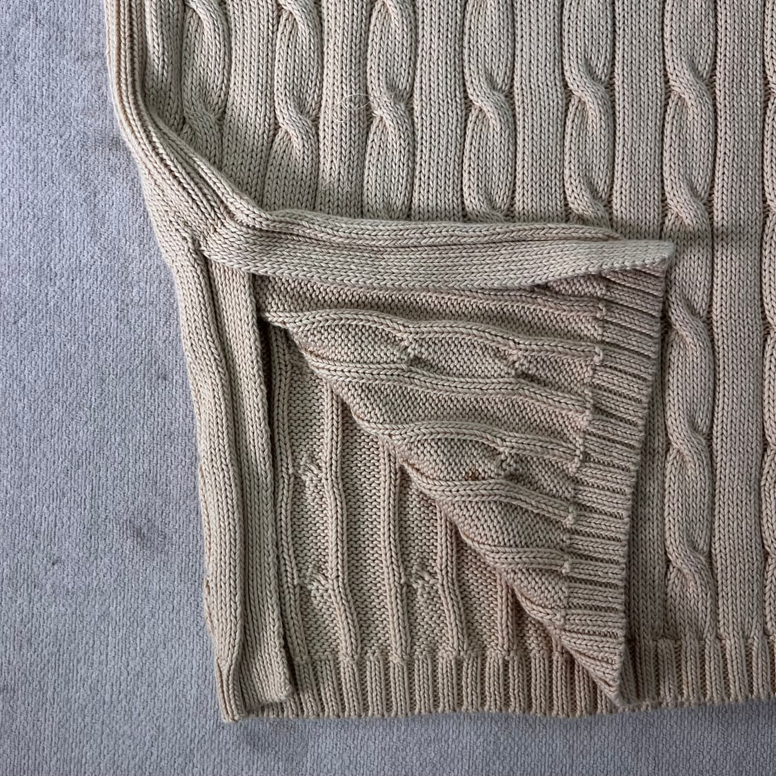 W 95 폴로랄프로렌 꽈배기 브이넥 니트 상품이미지6