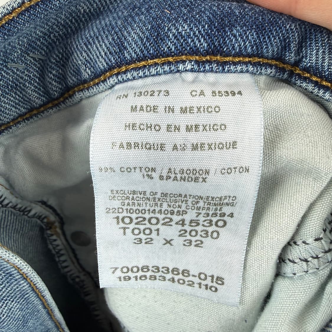 (32) LEE 어센틱 핏 연청 데님 팬츠 상품이미지5