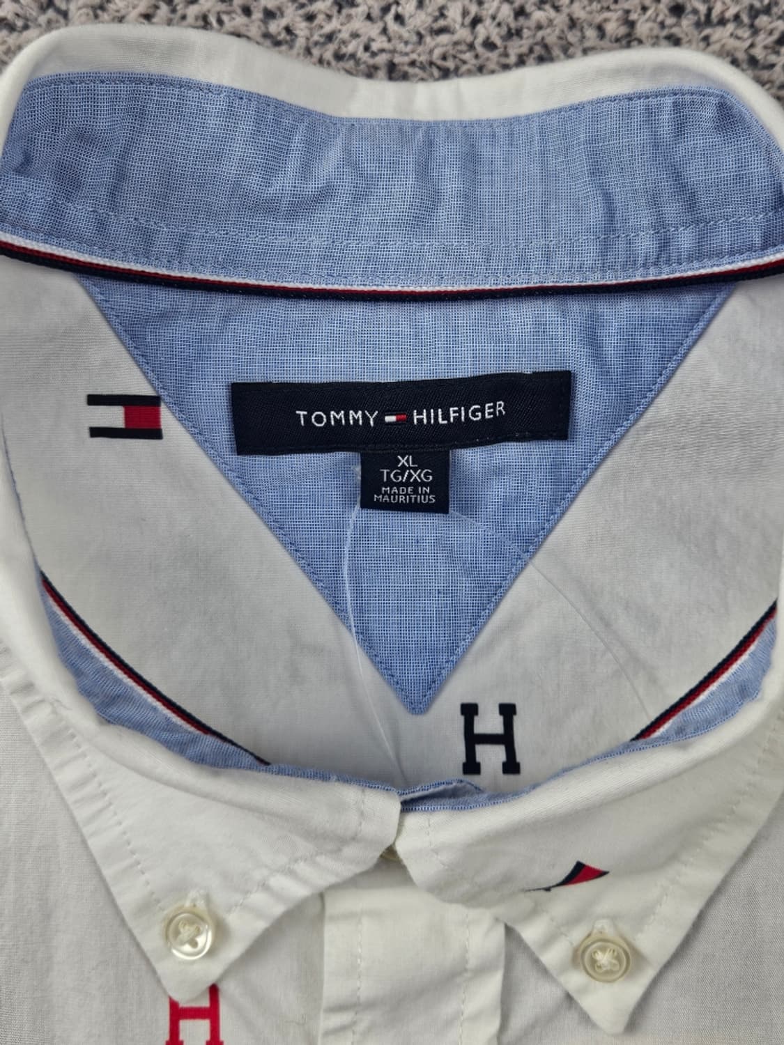 타미힐피거 스펠 로고 패턴 코튼 셔츠 ( XL ) / 11081 상품이미지9
