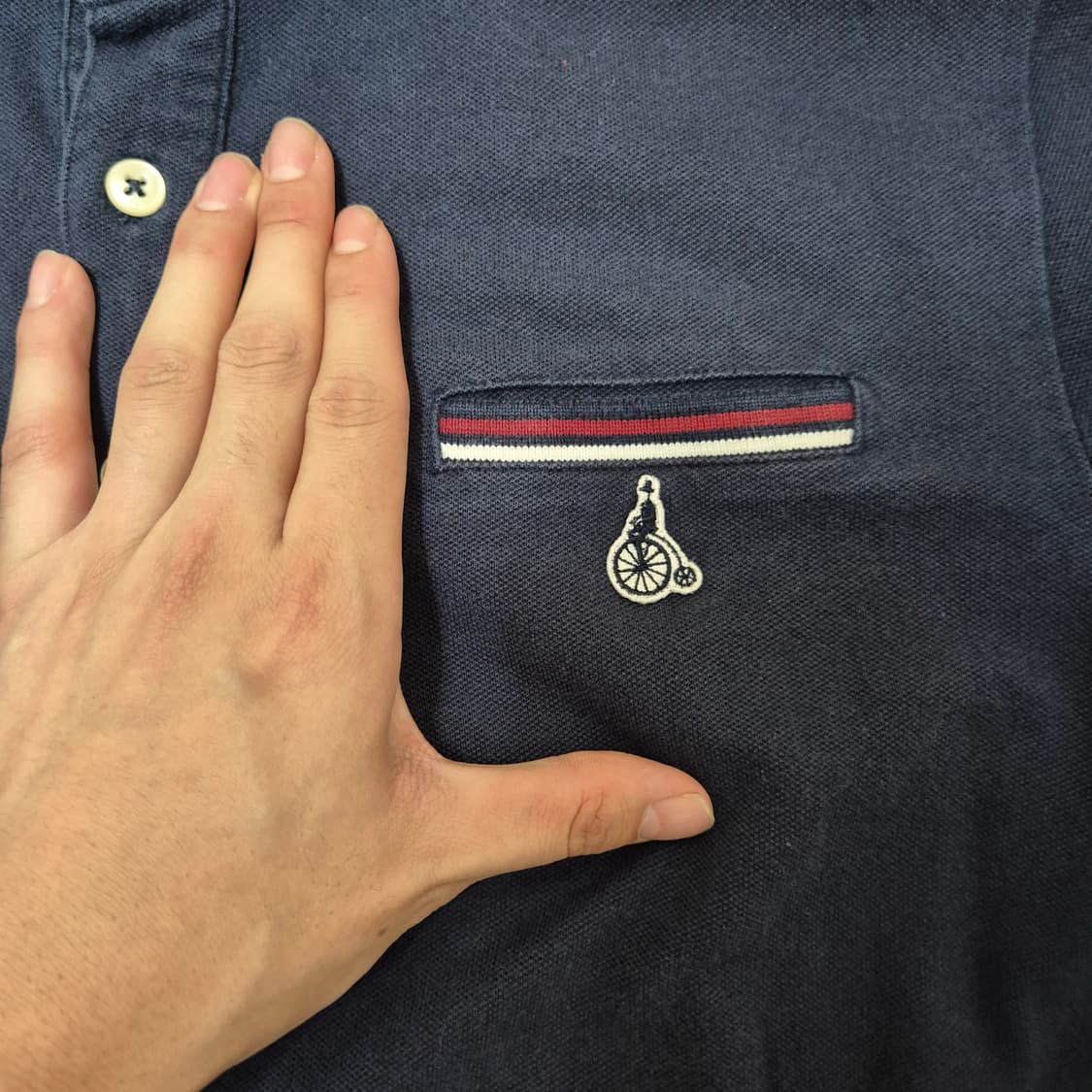 빈폴 로고 네이비 반팔 카라티 상품이미지4