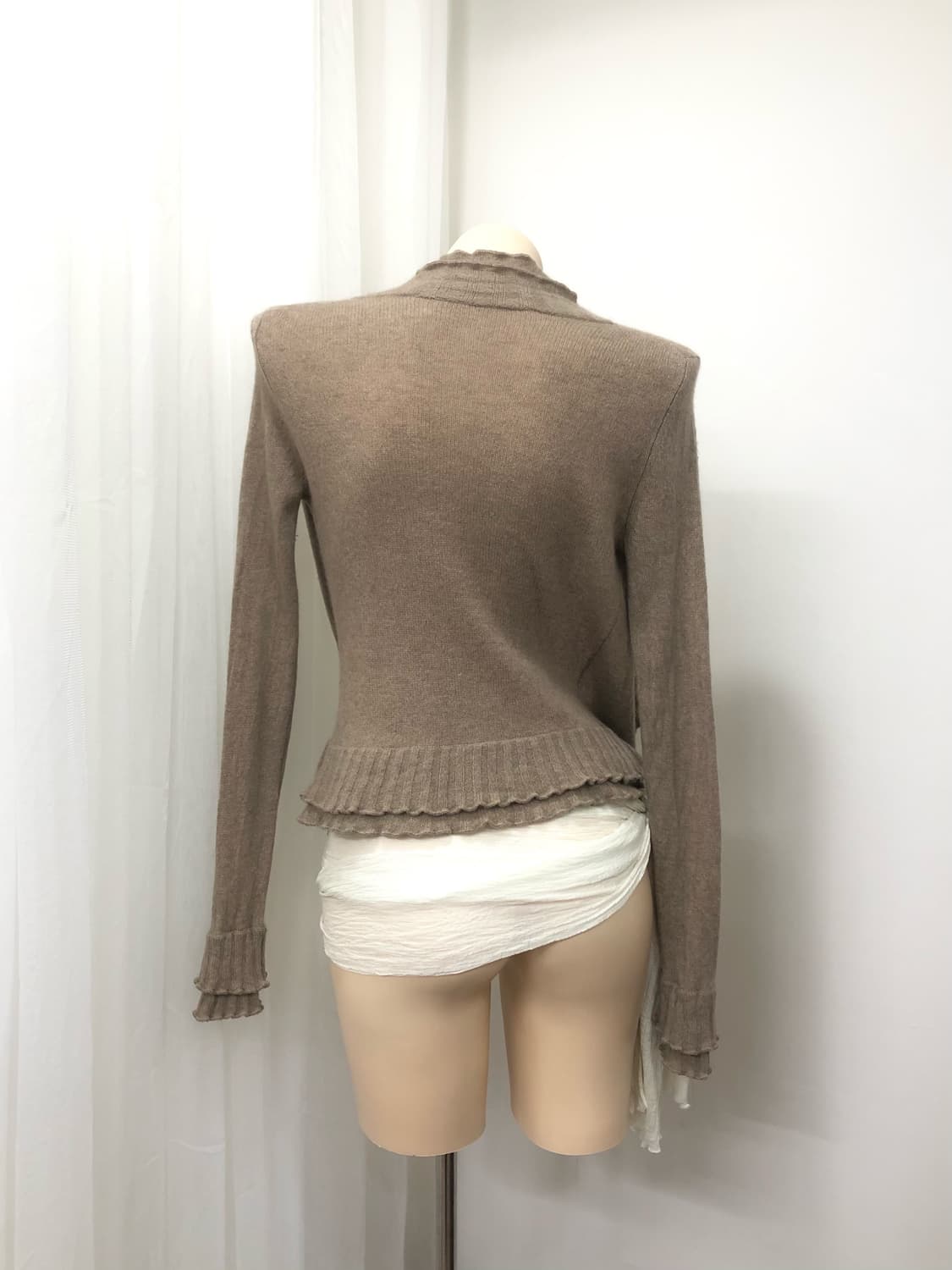cashmere beige fairy frill cardigan 상품이미지3