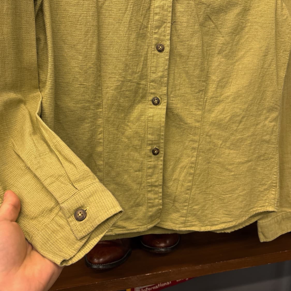 90s 파타고니아 오가닉코튼 투톤 컬러 자카드 코튼셔츠 N1017 상품이미지4