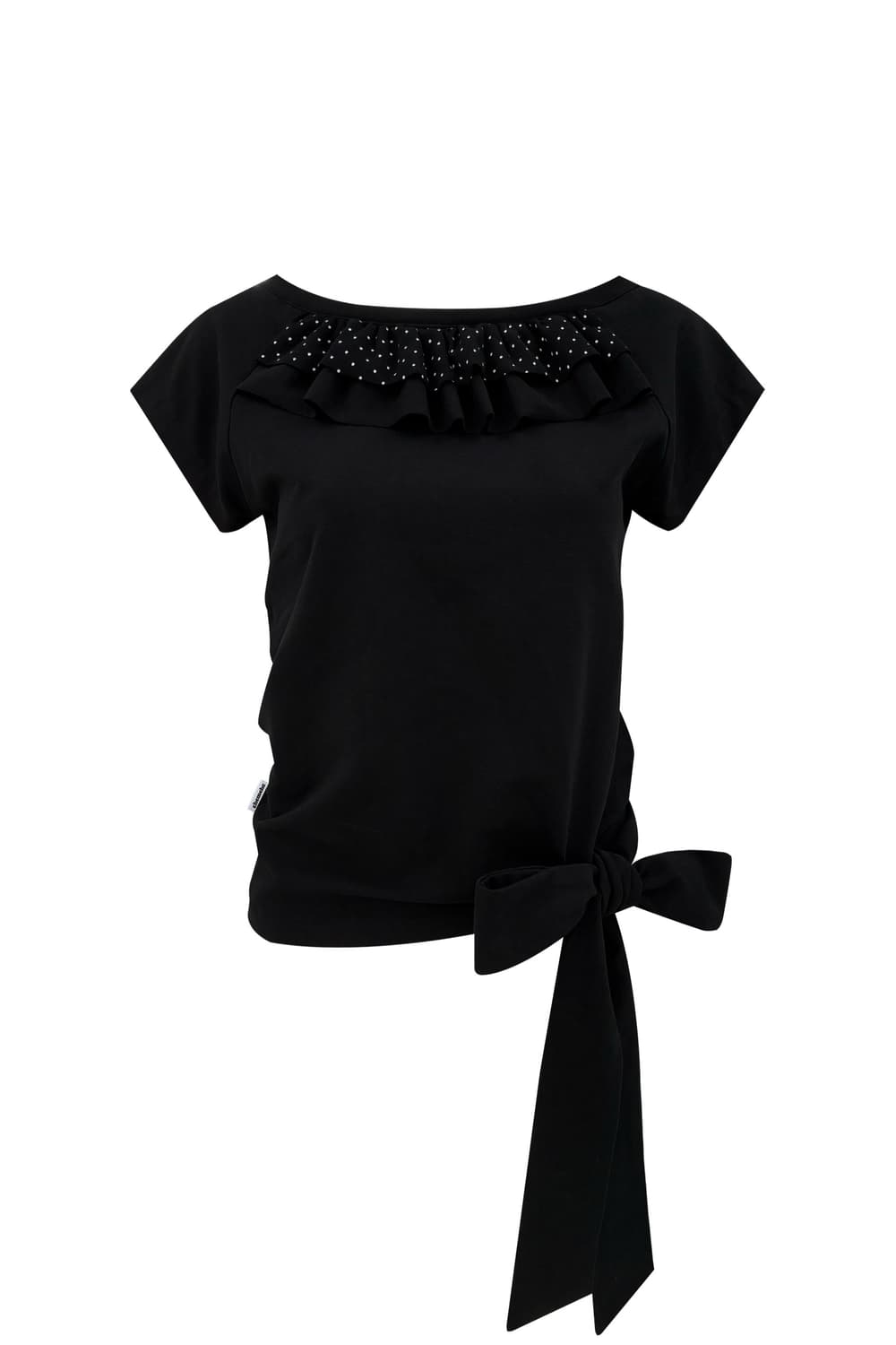 chemehc FRILL TIE TEE 체메씨 프릴 타이 티 도트 상품이미지2