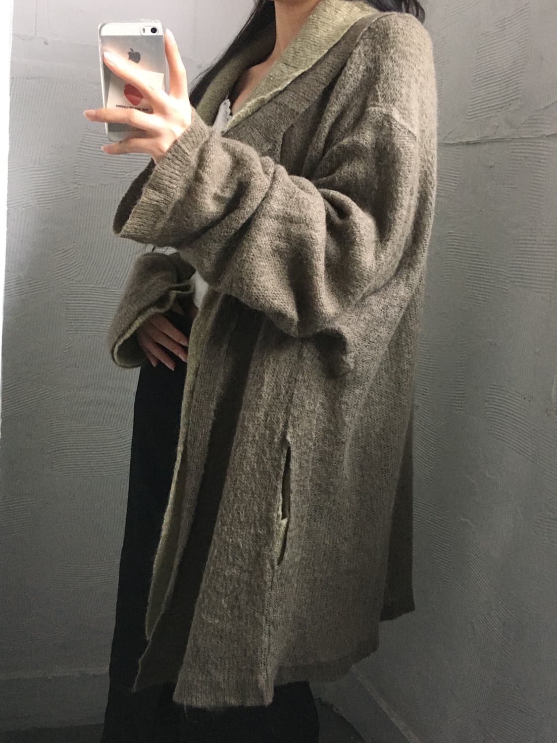 Issey Miyake 이세이미야케 90’s 카키-브라운 레이어드 가디건 상품이미지2