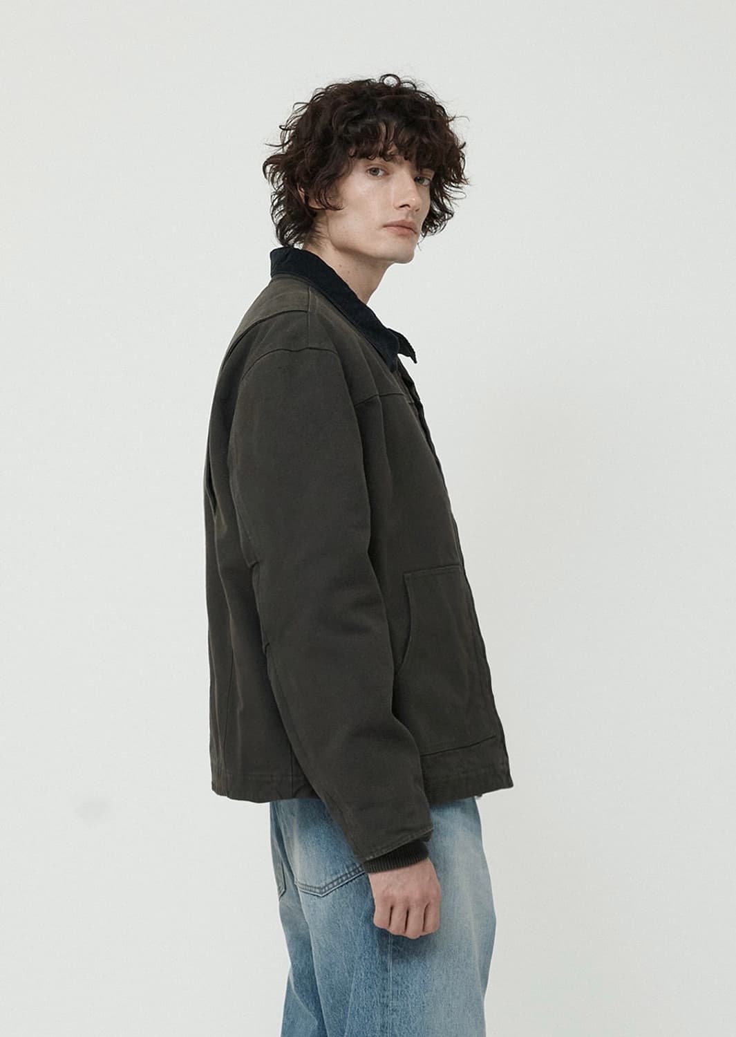 FIEDLERS 필더스 코듀로이 카라 블랙 워크 자켓 상품이미지2