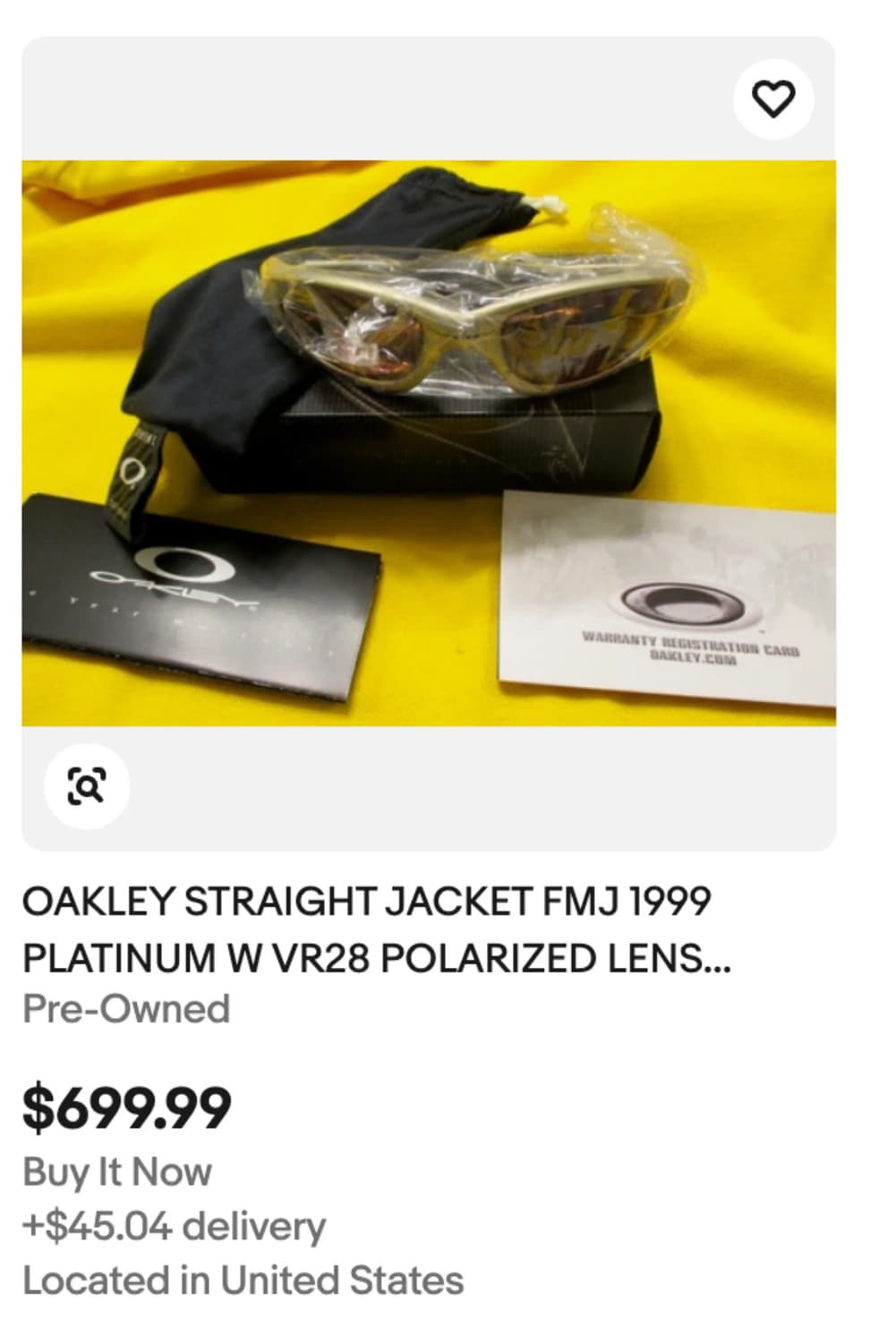 빈티지 오클리 스트레이트 자켓 1996 메탈릭 샌드/골드 상품이미지9