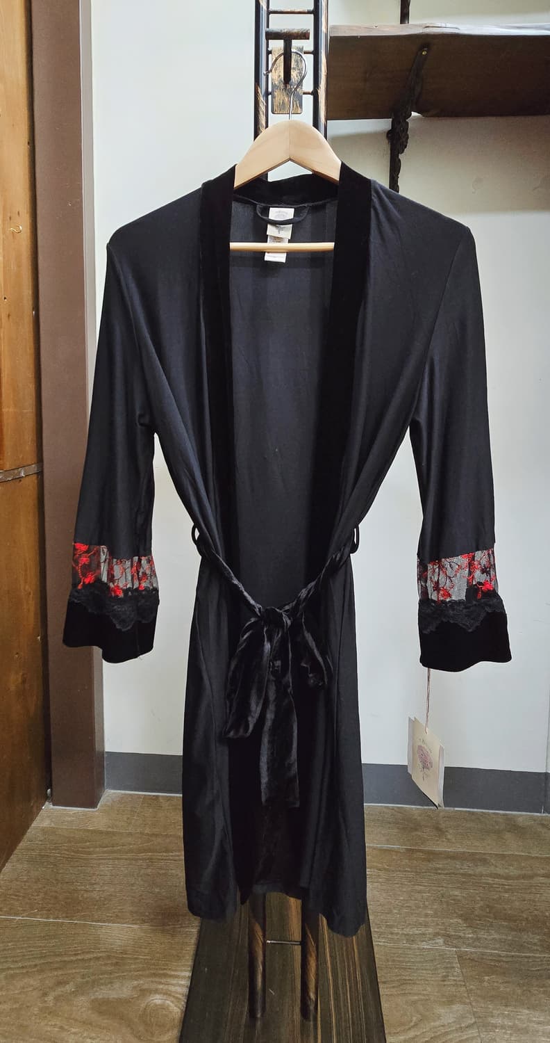 인블룸 로브 가디건 블랙 / 새상품 / 레이스 포인트 상품이미지1