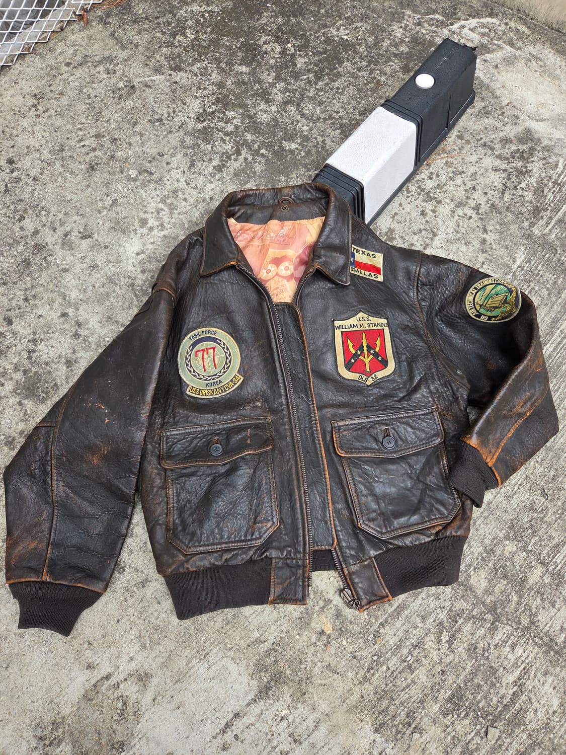 90's 빈티지 G-1 레더 자켓 상품이미지2