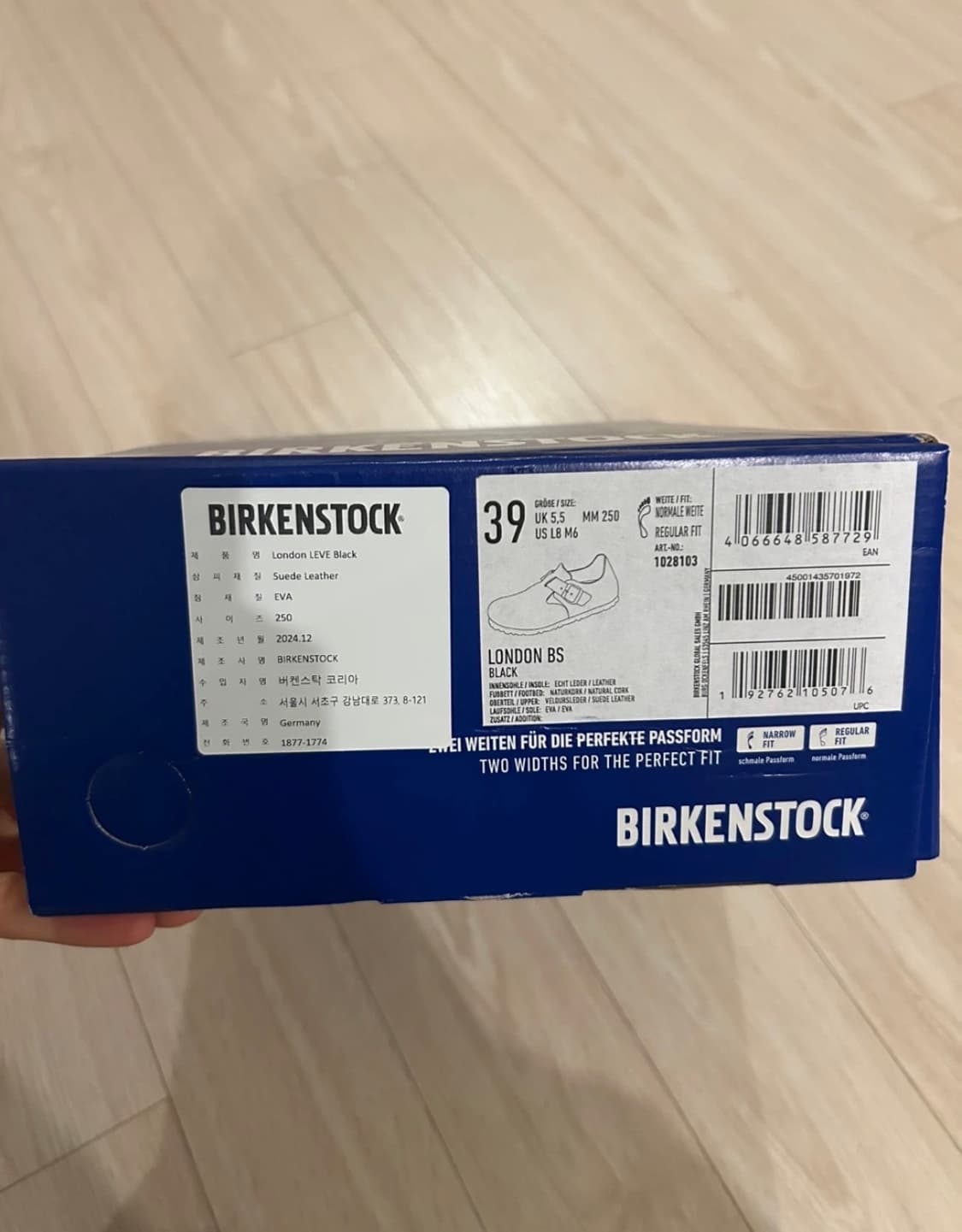 버켄스탁 런던 스웨이드 블랙 250 새상품 상품이미지5