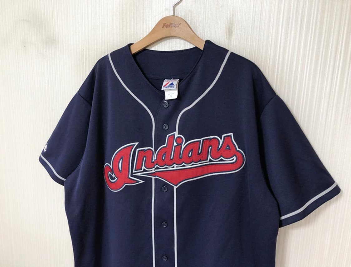 MLB 마제스틱 클리블랜드인디언스 올드 원정유니폼/져지 XXL 상품이미지6