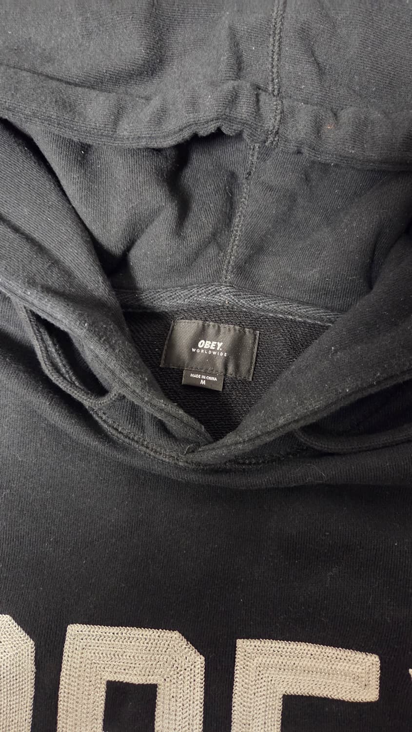 오베이 블랙 후드티 M 상품이미지2