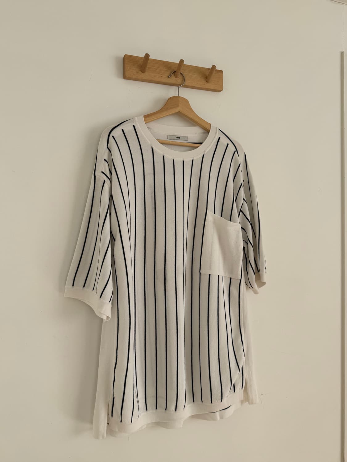 시스템 스트라이프 반팔 니트 상품이미지3