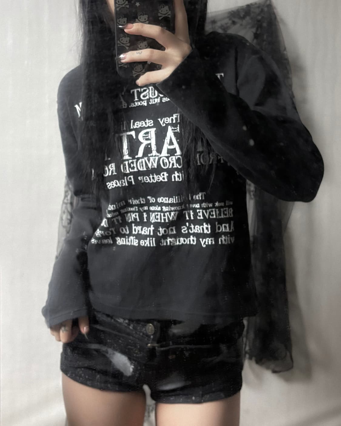 펑크 y2k 프린팅 롱슬리브  상품이미지1