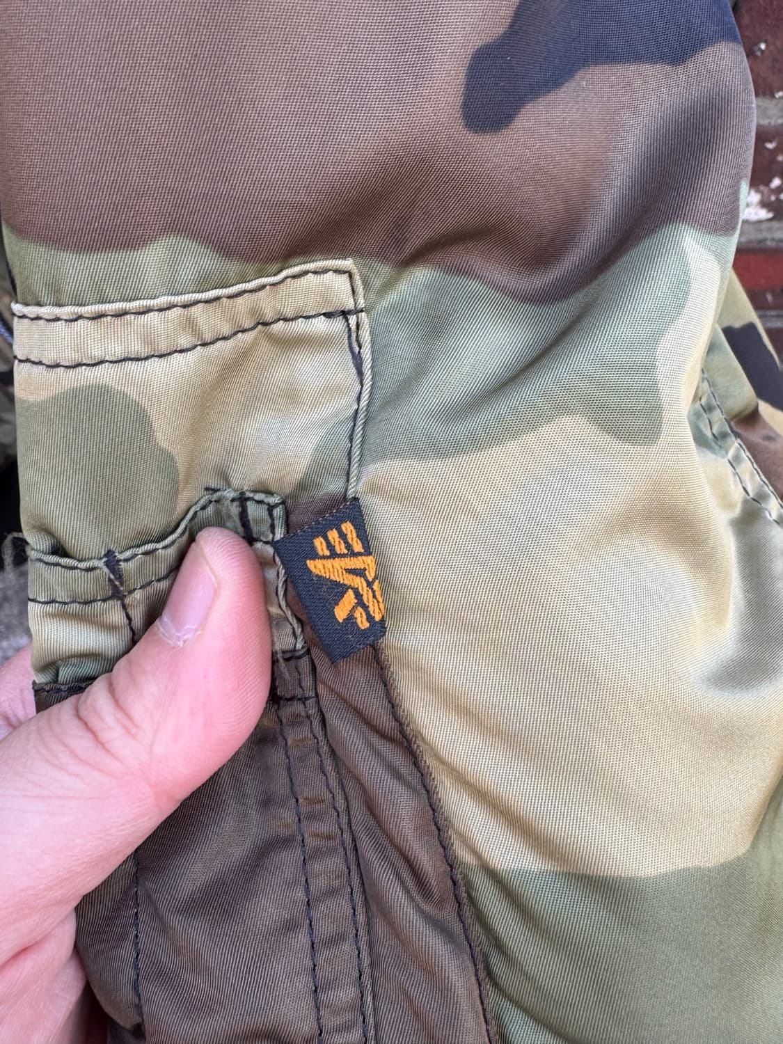 90s 알파인더스트리 우드랜드 카모 MA-1 항공자켓  상품이미지6