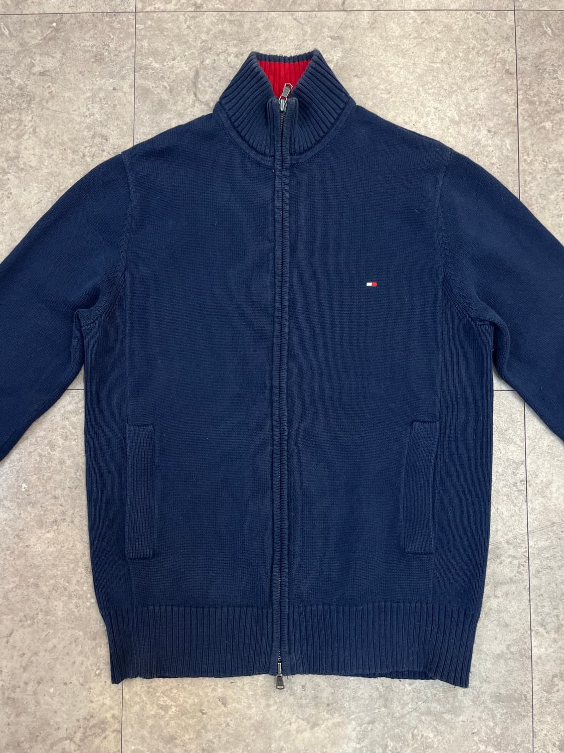타미힐피거 투웨이 니트 집업 네이비 S #csz2687 상품이미지5