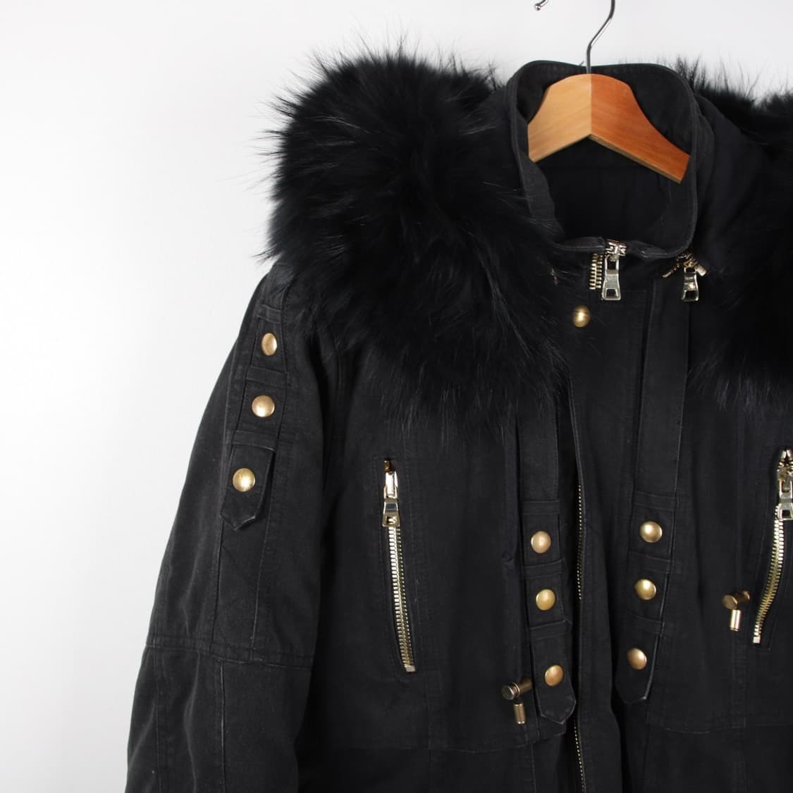 L / Balmain 발망 금장 퍼 트리밍 자켓 상품이미지3