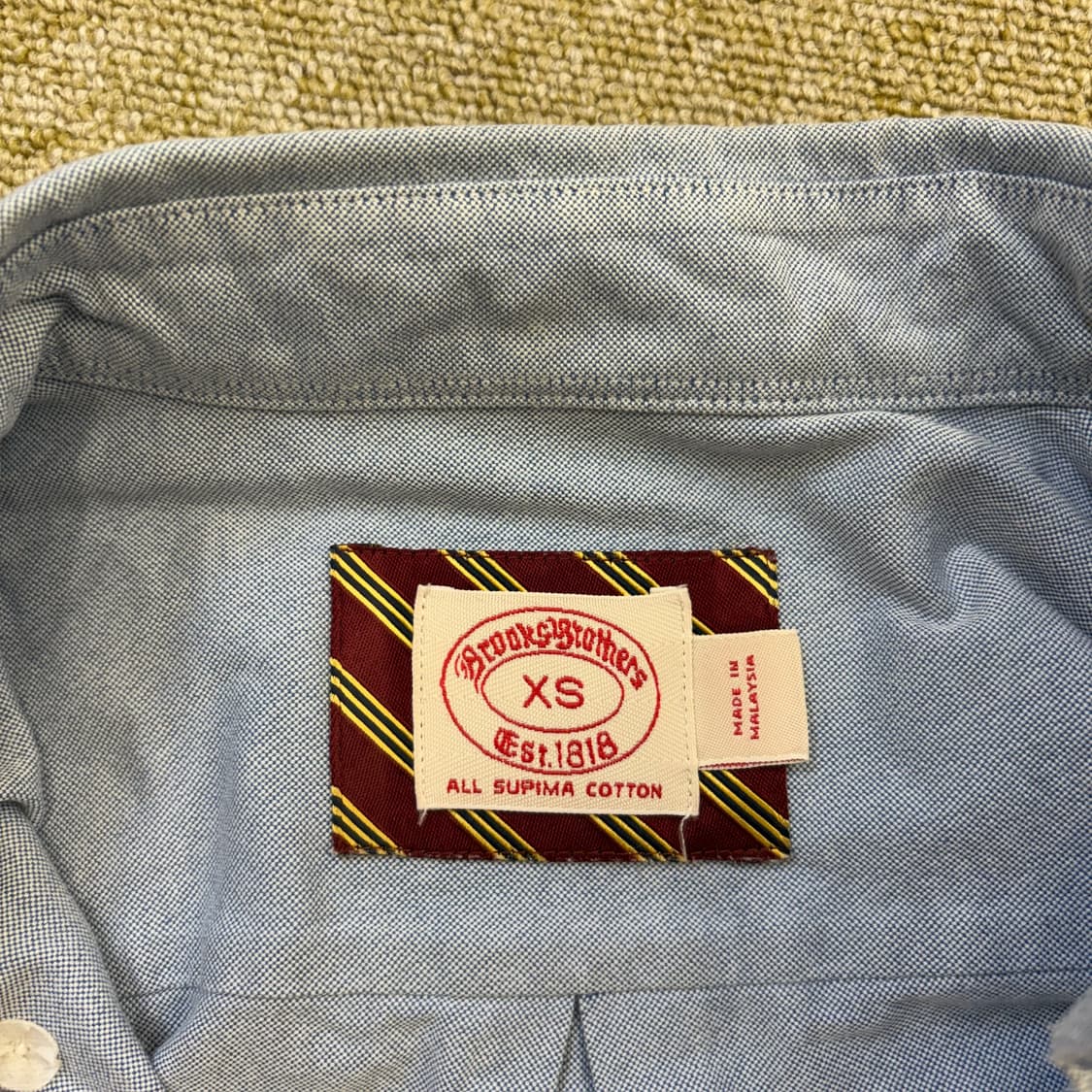 브룩스브라더스 블루 헨리넥 셔츠(XS) 상품이미지3