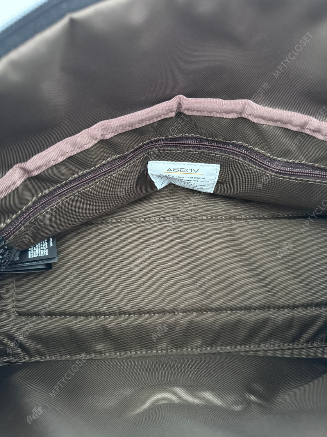 아소브 AS2OV 코듀라 도비 305D 투웨이 백 카키 상품이미지3