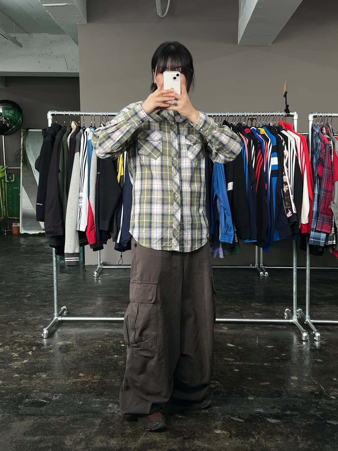 랭글러 웨스턴 체크 셔츠 상품이미지6