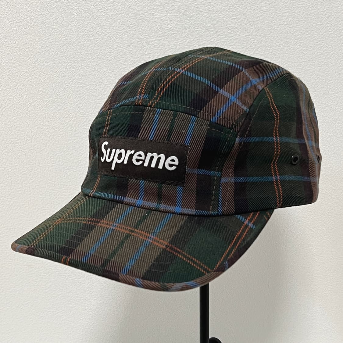 슈프림 2005 타탄 체크 캠프캡 그린 브라운 상품이미지1