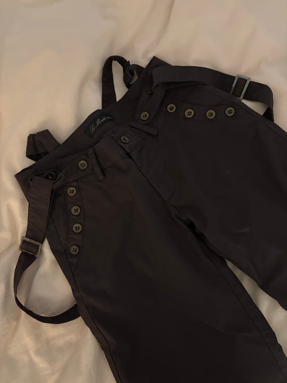 Suspenders wide pants 상품이미지1