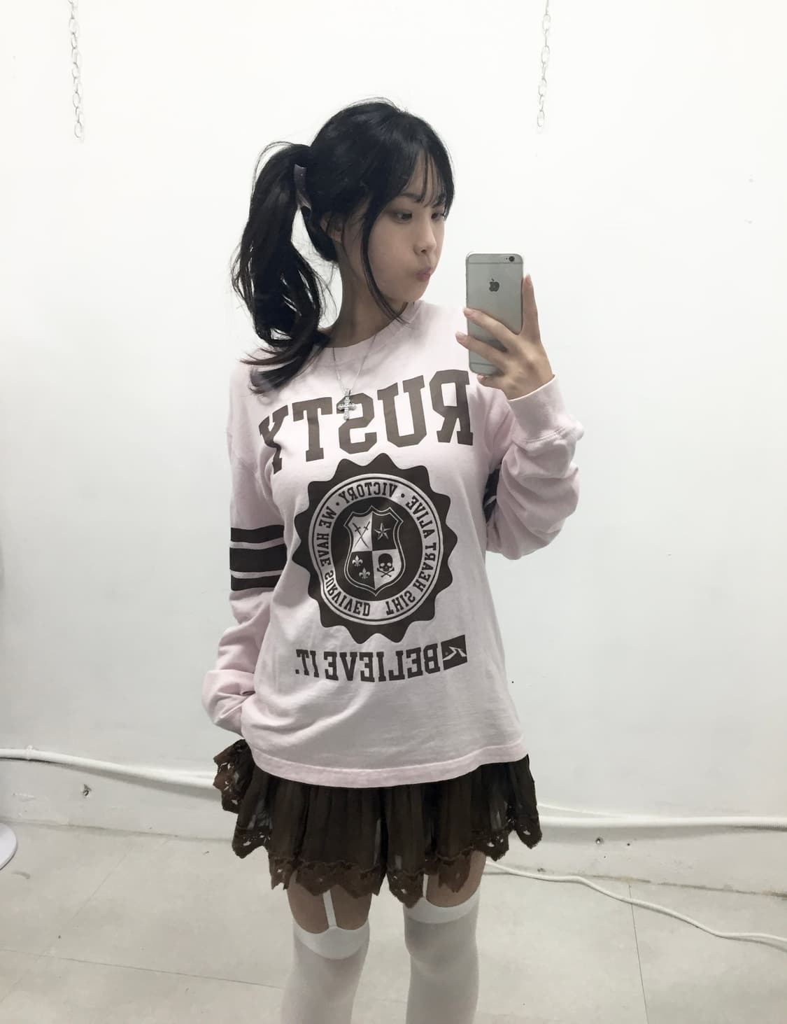 [RUSTY] 코디셋 ! 딸기초코 러스티 핑크 스컬 y2k 코디셋  상품이미지1