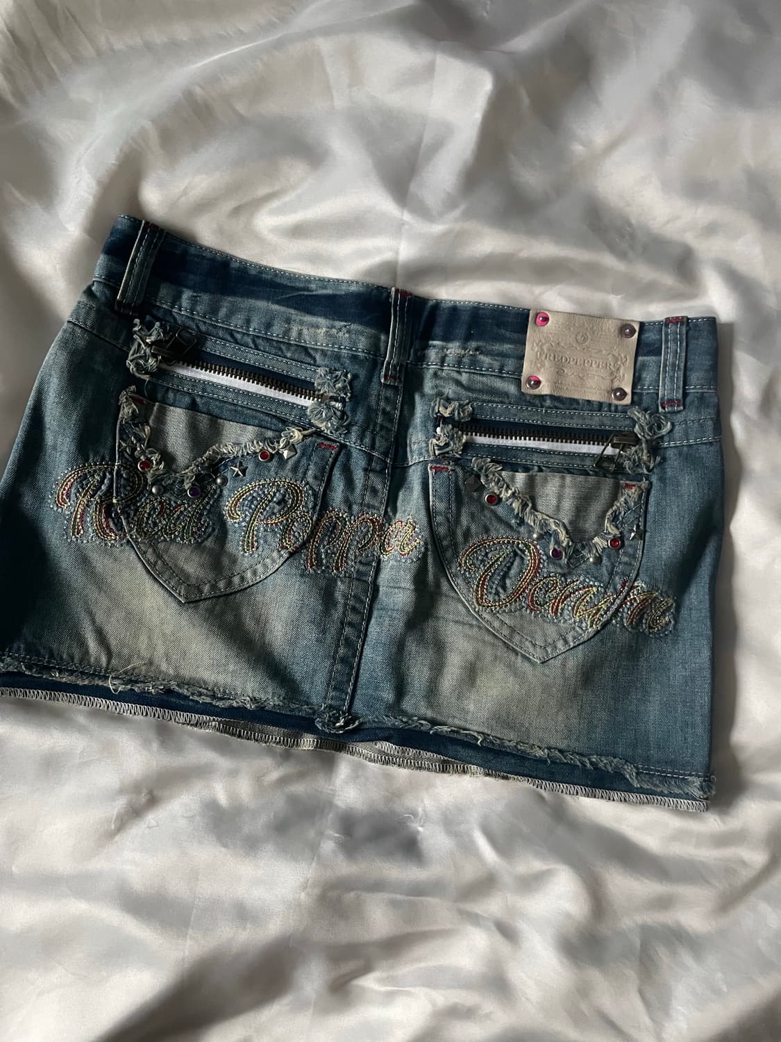 레드페퍼 빈티지 y2k 데님 숏스커트 상품이미지3