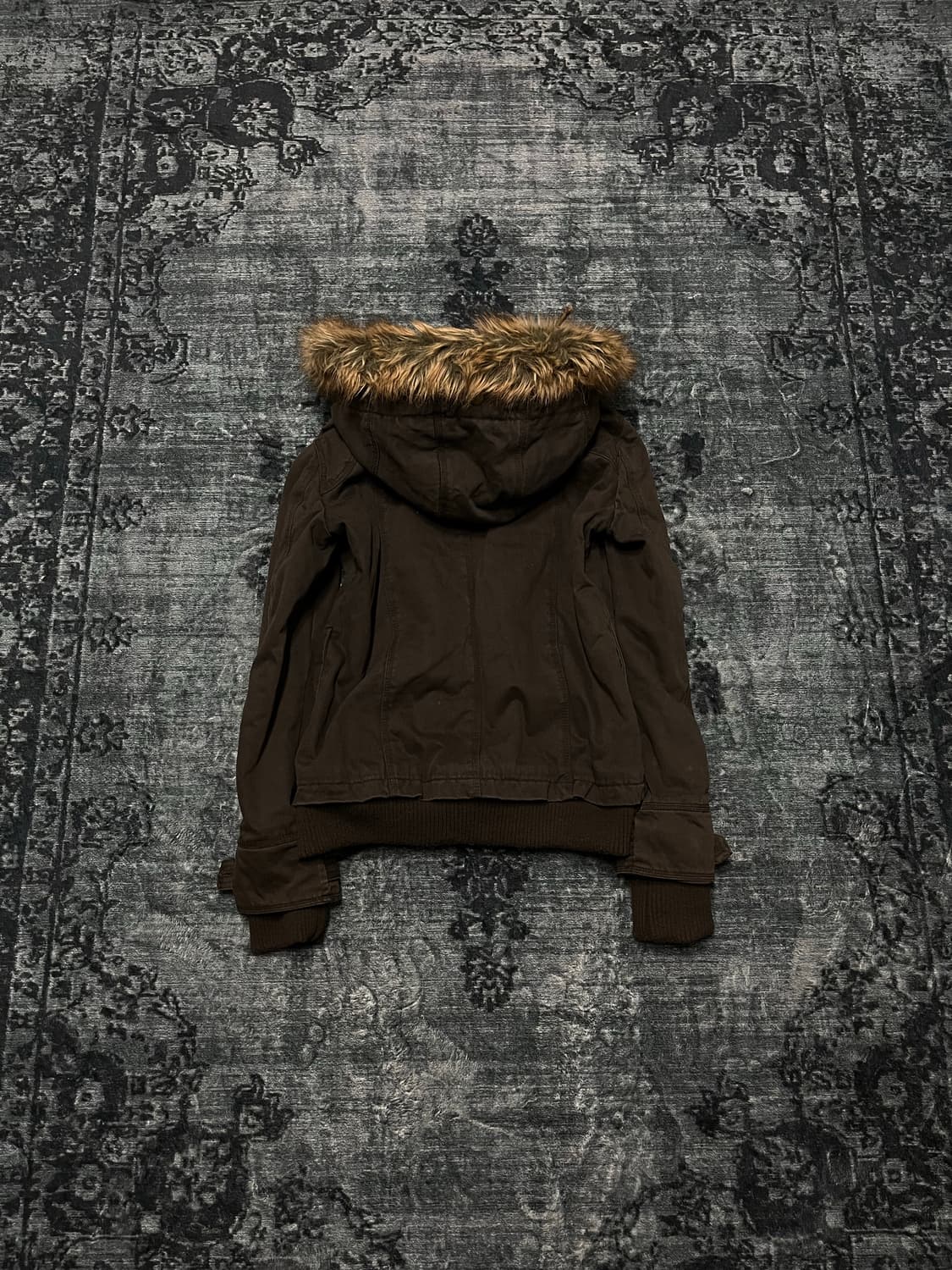 In the attic y2k military fur hood jacke 상품이미지6