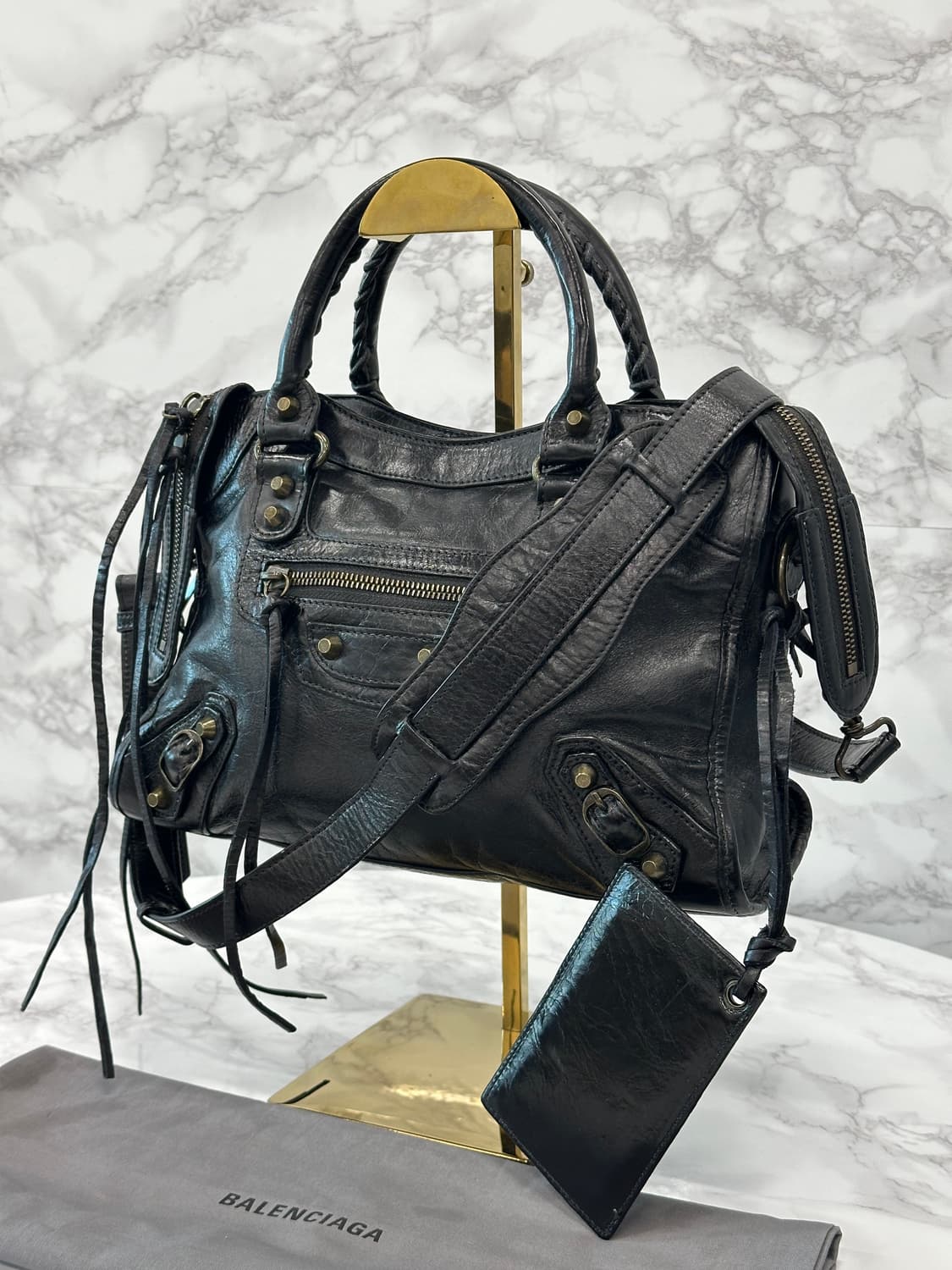 [정품] 발렌시아가 모터 시티백 블랙 상품이미지2