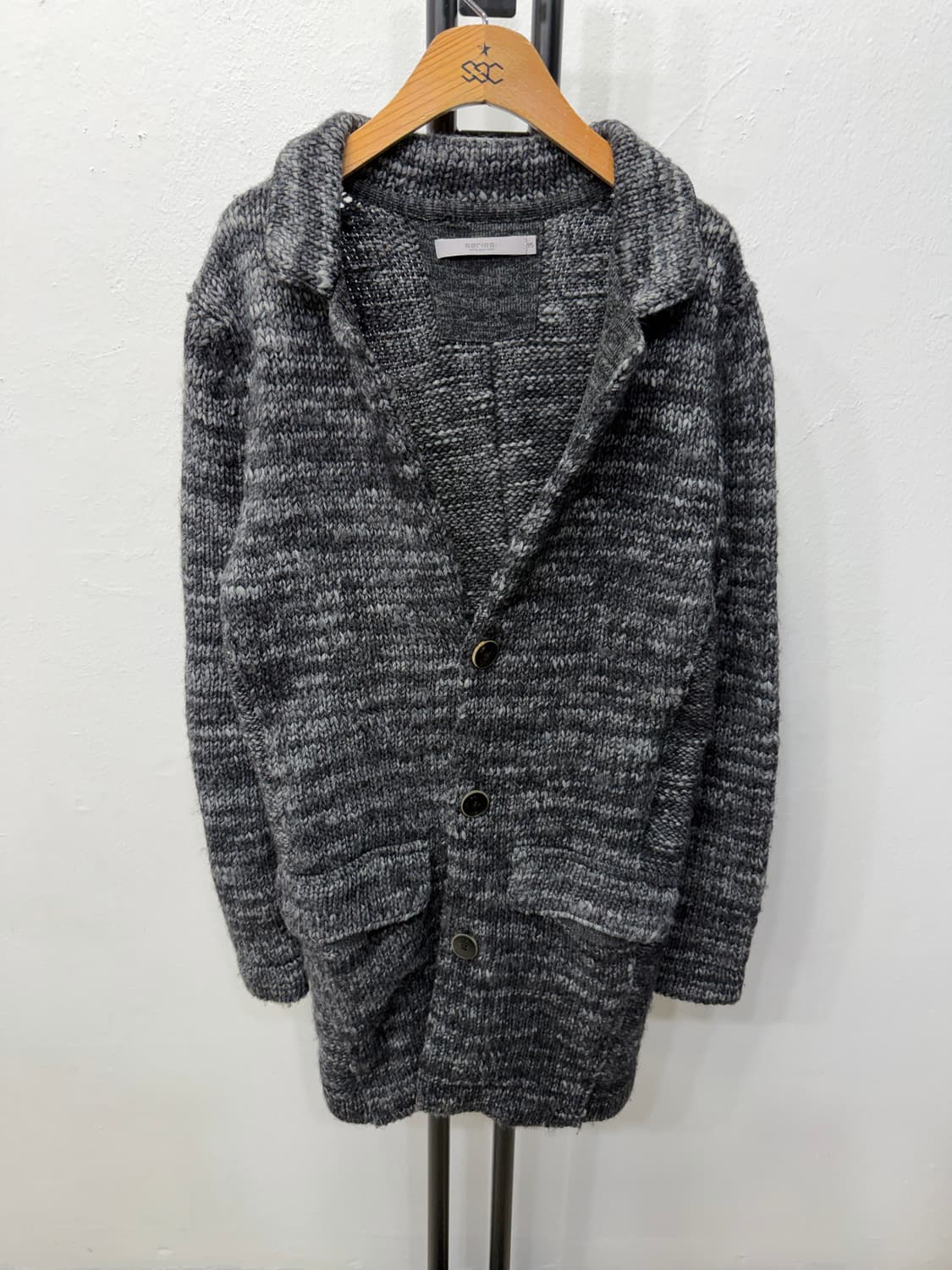 정품) 시리즈 남성 회색 니트 가디건 95 상품이미지1