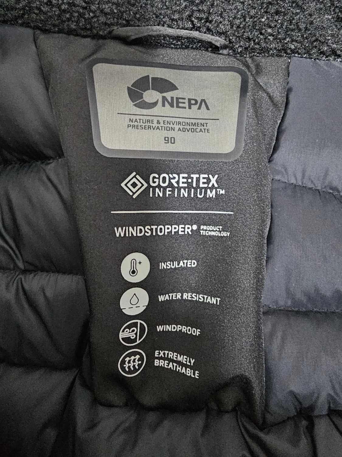 네파 여성 고어텍스 구스패딩 90 상품이미지3