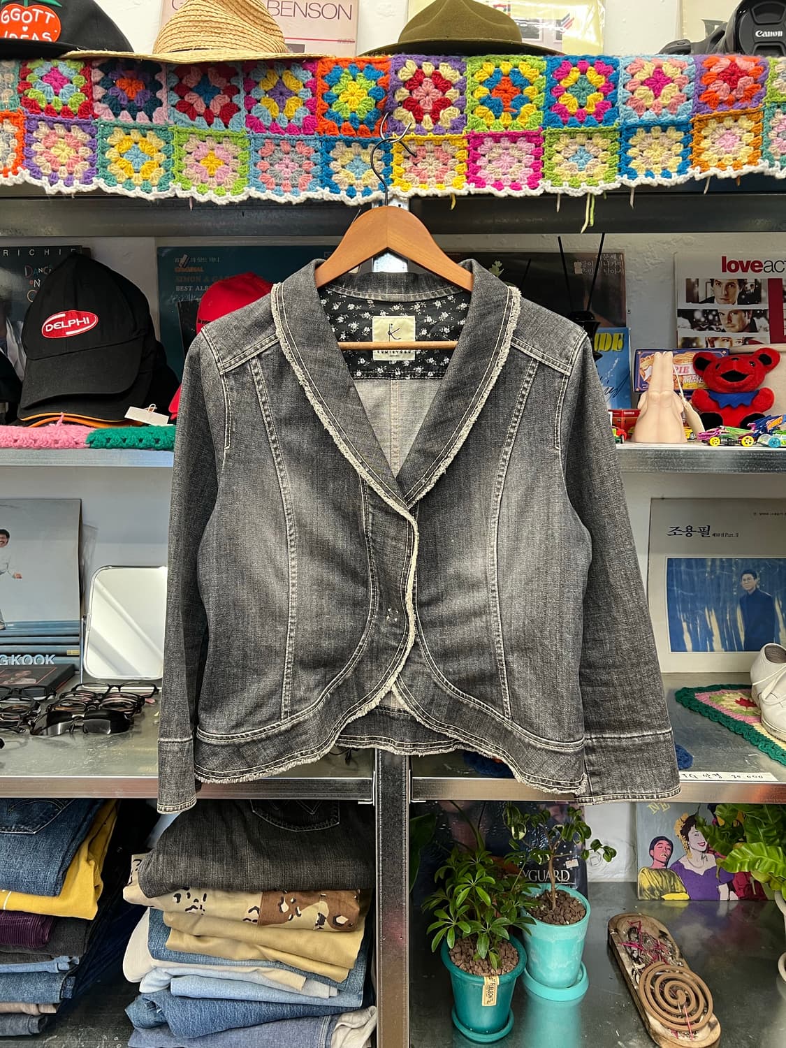 Vintage Kumikyoku Denim Frill Jacket 상품이미지1