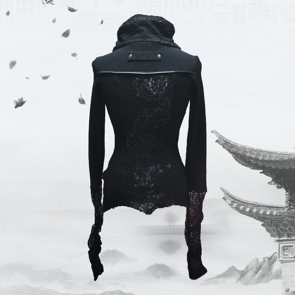 오즈온 오즈크로스 Ozz on 빈티지 오리엔탈 하이넥 롱슬리브 상품이미지2