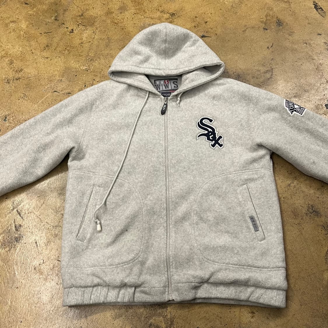 [정품] WWS 시카고 화이트삭스 후리스 후드집업 b14 상품이미지3