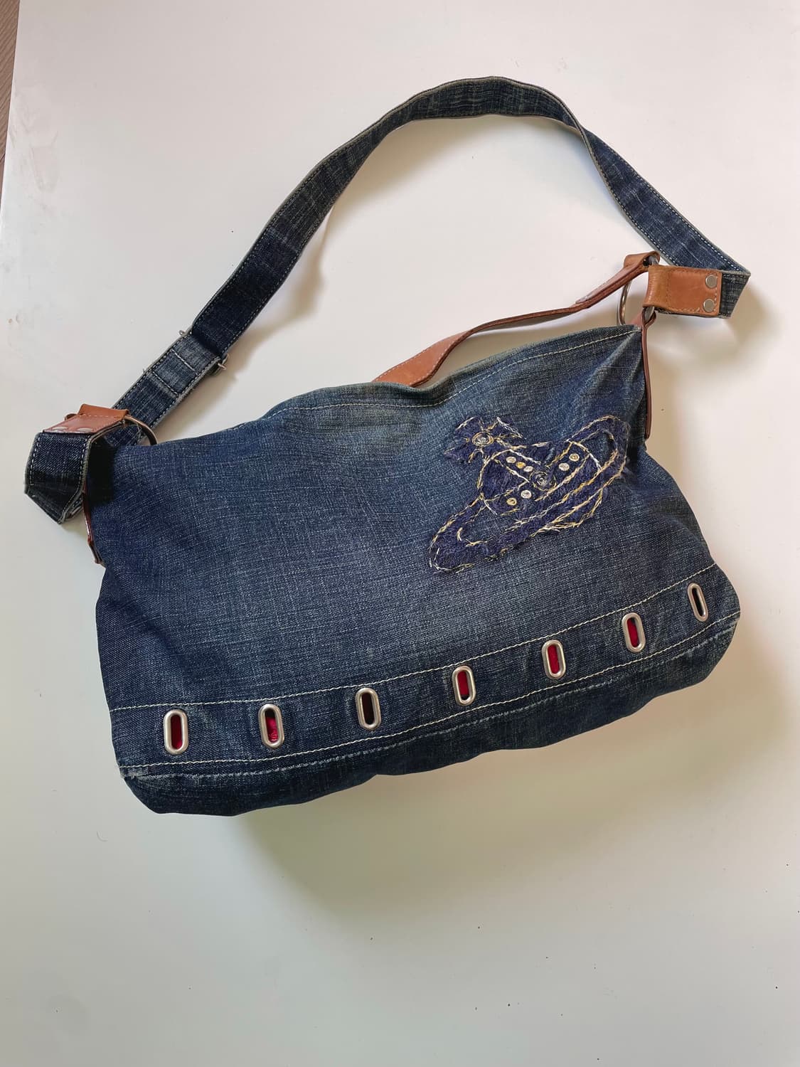 90s 비비안웨스트우드 데님 크로스백 상품이미지7