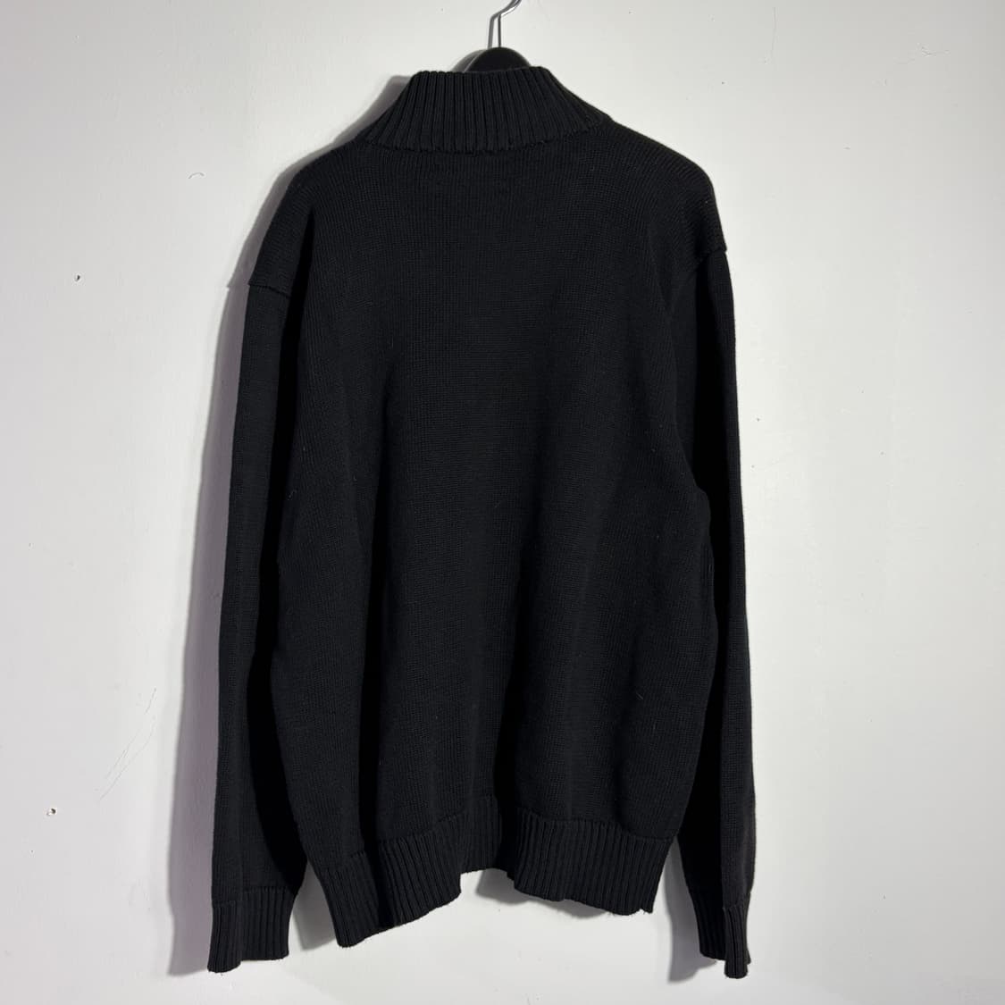 폴로 블랙 니트 집업 (무료배송) 상품이미지5