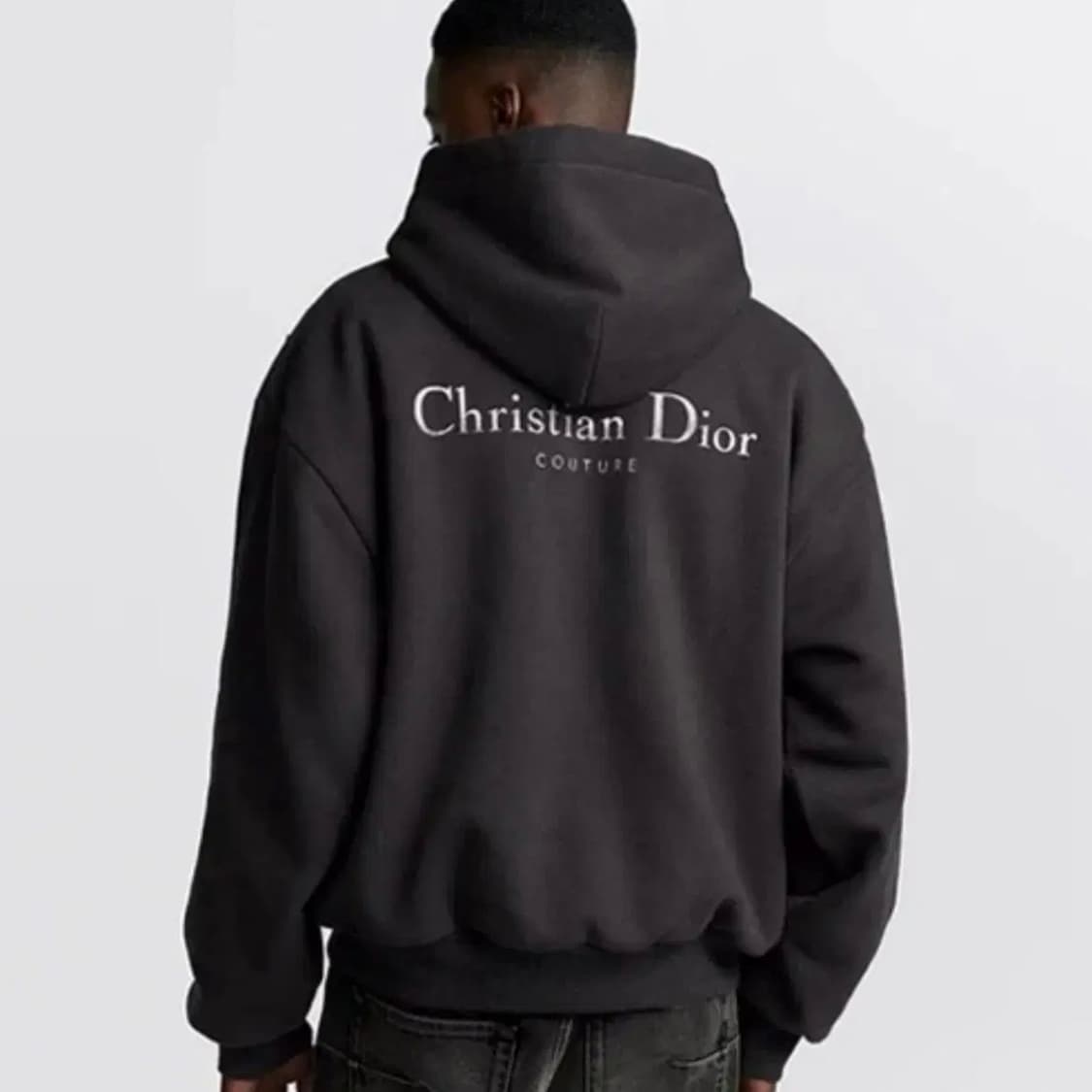 [S+급/오버핏S] 디올 꾸뛰르 백로고 후드티 블랙 상품이미지9