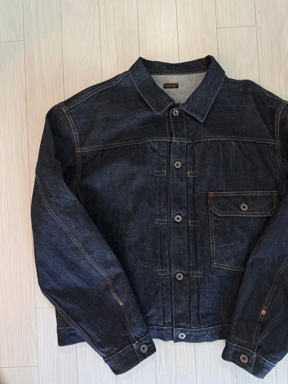 캐피탈 14온즈 데님 1st 원 워시 자켓 인디고 5사이즈 상품이미지5