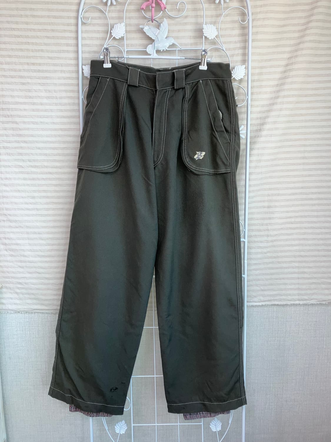 빈티지 카키 워크 팬츠 y2k 스트릿 갸루 펑키 일본빈티지532 상품이미지1